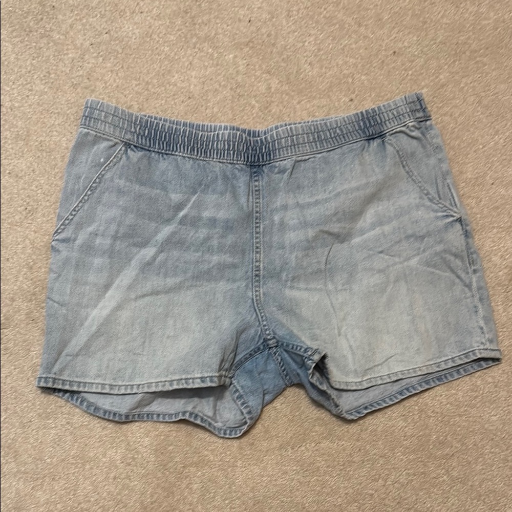 Loose Light Blue Denim Shorts (jorts from japan)
